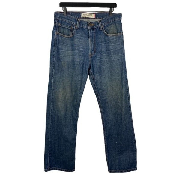 Levis 505 Jeans Mens Size 33x30 Regular Fit Denim Pants Pockets Straight Leg - Picture 1 of 12